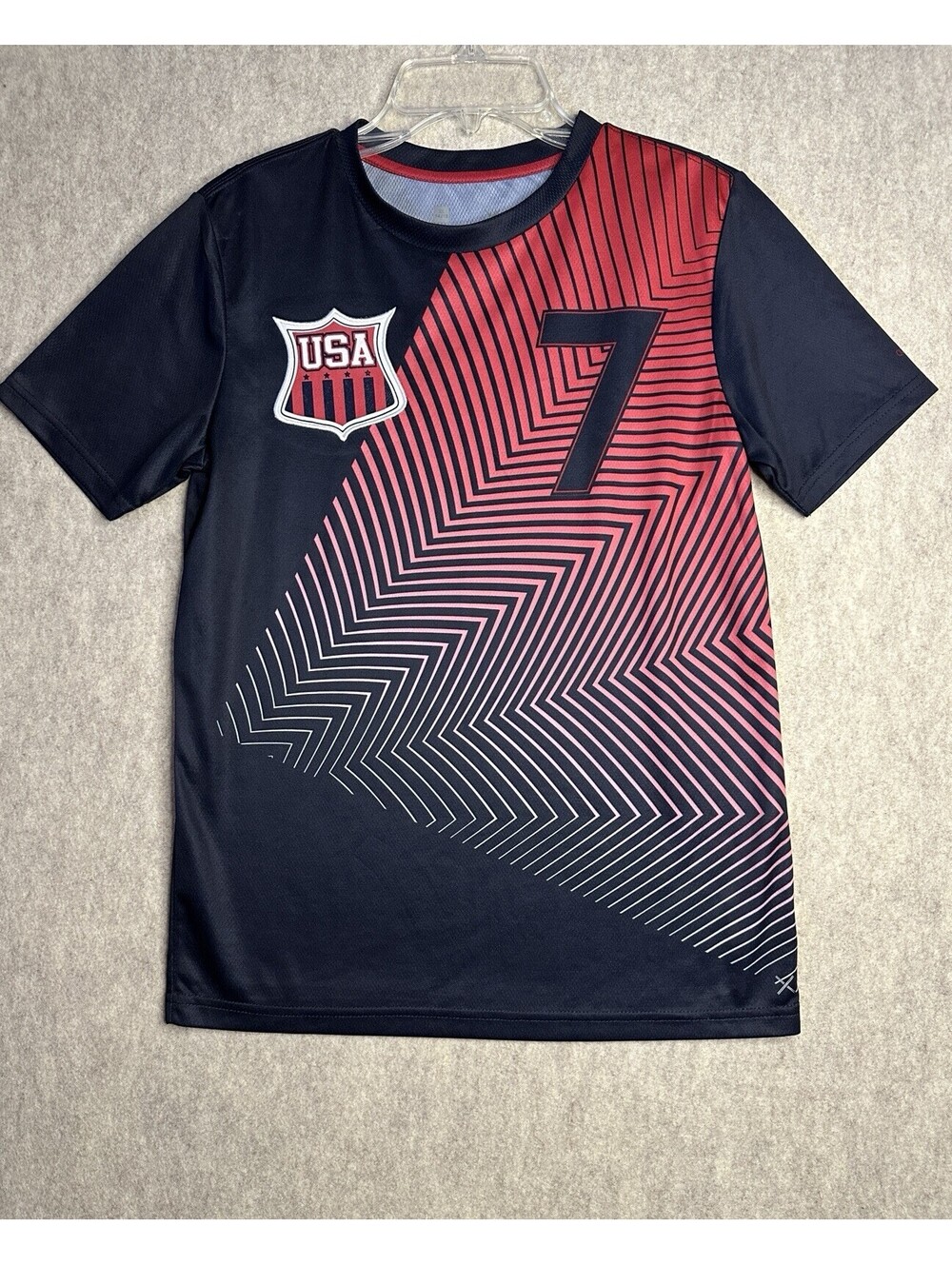 USA Soccer Jersey Youth Kids XL Dry Fit Double Sided Black Red